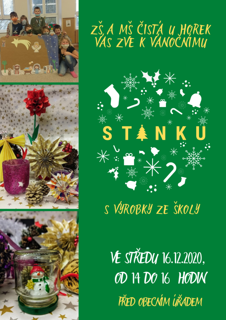Zveme Vás k vánočnímu stánku se školními výrobky
