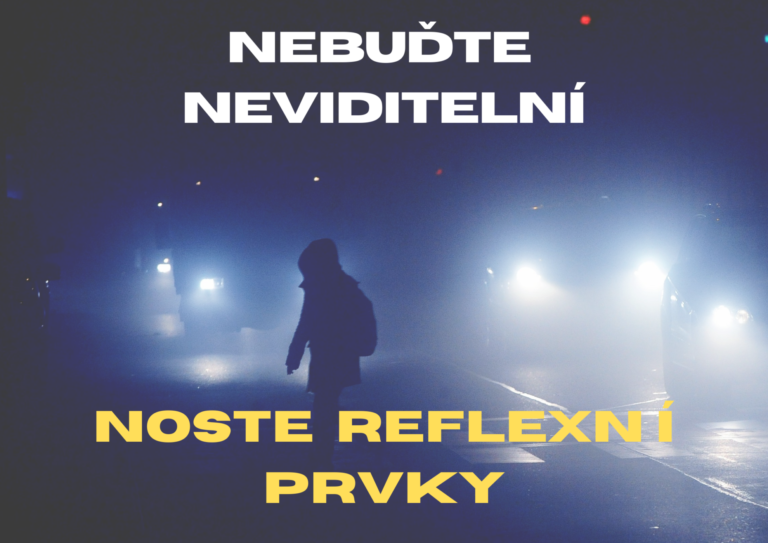 Nebuďte neviditelní: Na jakou vzdálenost je pro řidiče chodec bez reflexních prvků postřehnutelný?
