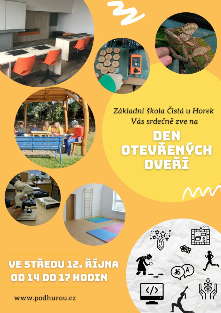 Pozvánka na den otevřených dveří (středa 12. října 2022)