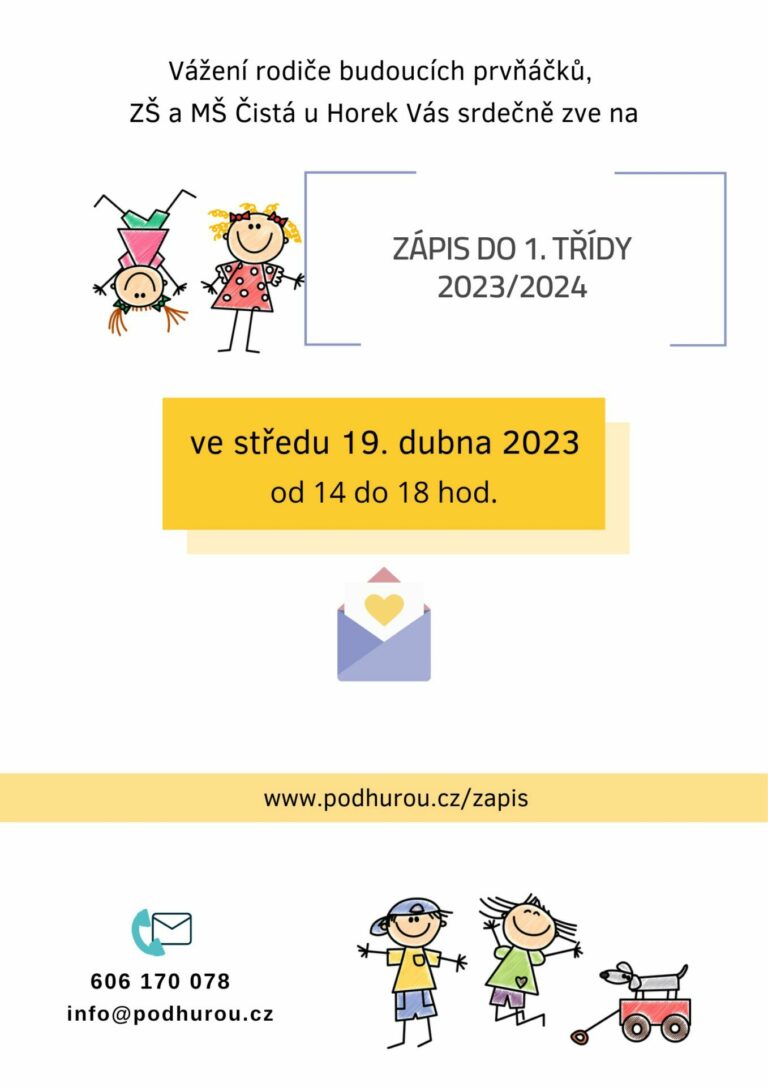 Zápis do 1. ročníku ZŠ 2023/2024