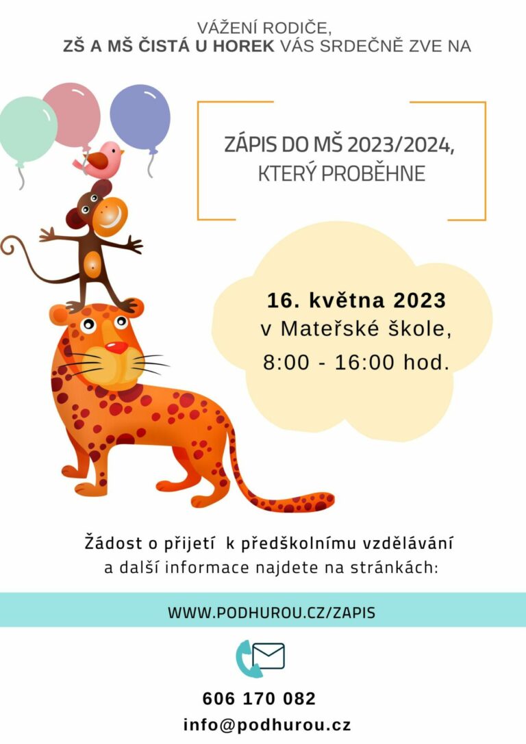 Vyhlášení zápisu k předškolnímu vzdělávání pro školní rok 2023/2024