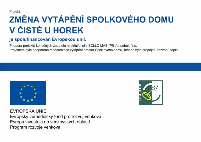 Projekt Změna vytápění Spolkového domu v Čisté u Horek