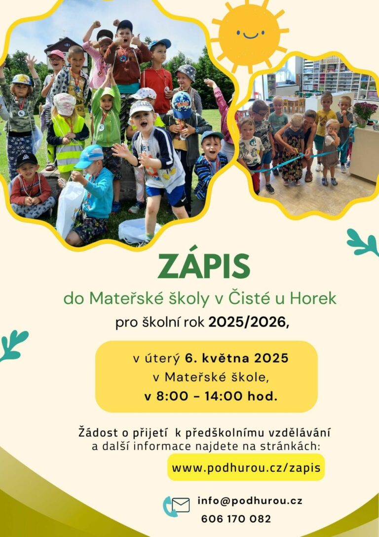 ℹ️ Vyhlášení zápisu k předškolnímu vzdělávání pro školní rok 2025/2026