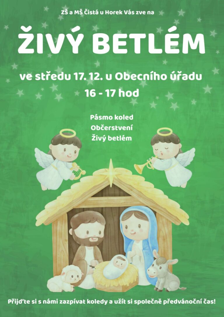 Zveme Vás na společné zpívání koled ve středu 17. prosince od 16:00 do 17:00 u Obecního úřadu. Těšíme se na Vás! ✨